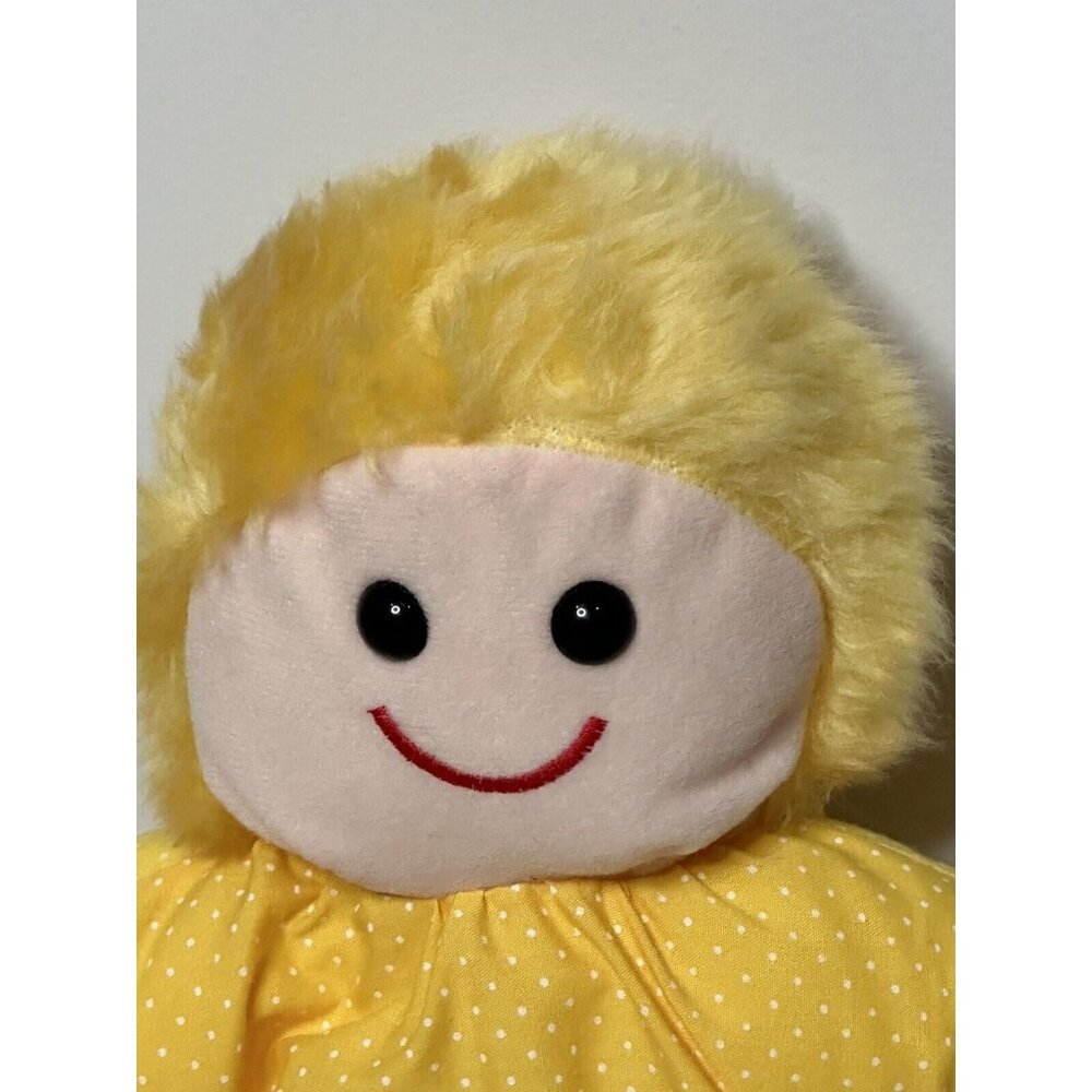Vintage Trudy Toys Plush Doll Yellow Polka Dot 1983 Lysol Logo Tag attached - Picture 7 of 11